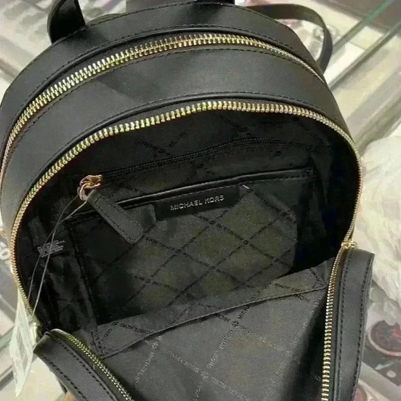 Michael Kors Backpack Jaycee Medium Leather Backpack Black main image 7